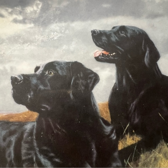 Franklin Mint Black Lab Plate “Ready to Go” by John Trickett - Picture 4 of 4